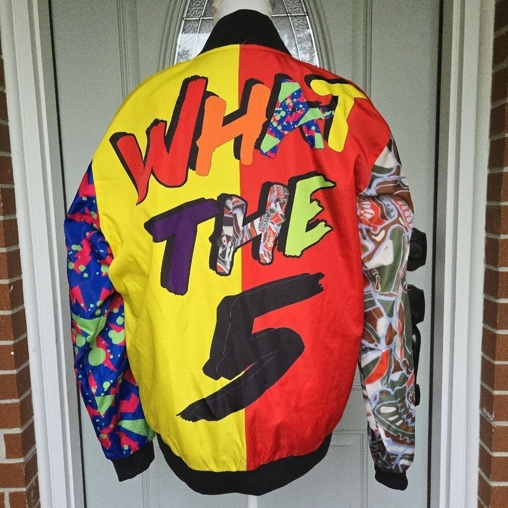 Retro Label What The 5 Parachute Bomber Jacket